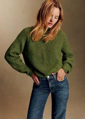 Sézane Otis Jumper Autumn Green Small